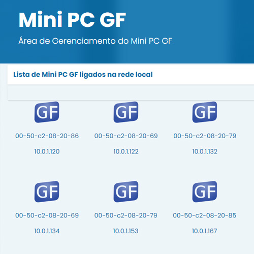 Gerenciamento remoto Mini PC GF Cloud
